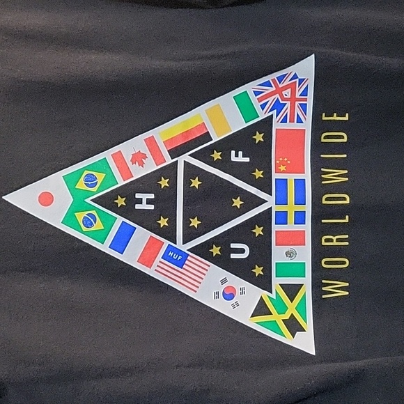 HUF International Worldwide T-Shirt (M) - Picture 6 of 7